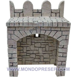 Fondaco in resina con pietre cm 13x9x17 h.