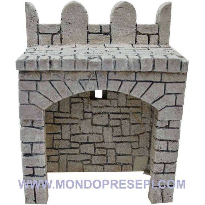 Fondaco in resina con pietre cm 13x9x17 h. 