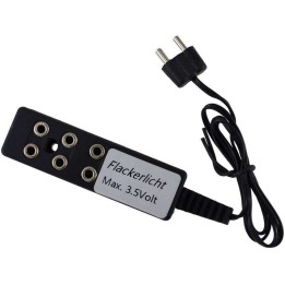 3-way power strip with fire effect