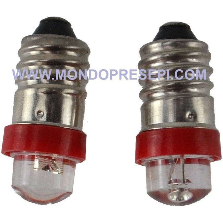 Set 2 Led luce rossa diffusa 3-3,5v. 