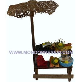 Banco del pesce con ombrellone cm 8x5x5 h.