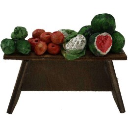 Banco frutta presepe cm 8x2,5x4 h. 