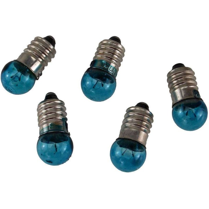 Paquete de 5 bombillas azules E10