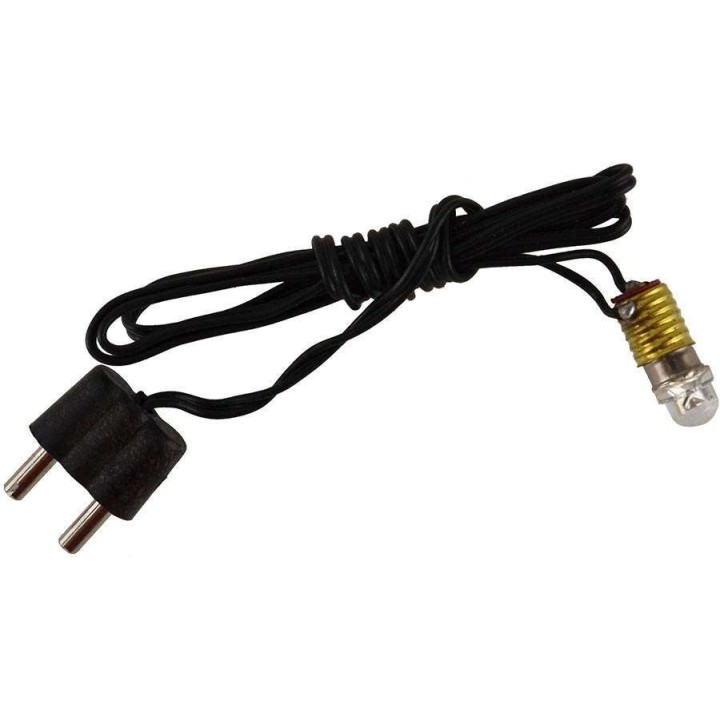 Led E5,5 blanca luz cálida con portalámparas y clavija