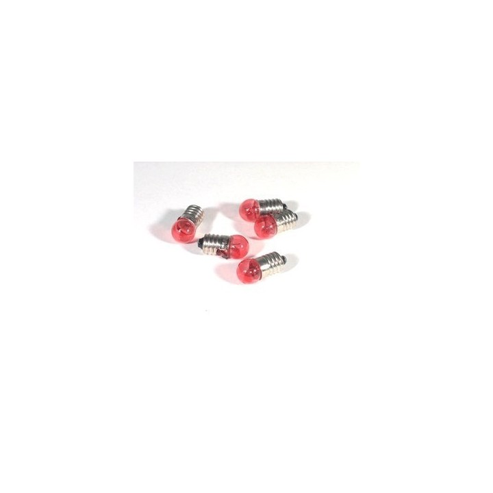 Bolsa de 5 bombillas rojas att. E10 - Cod. 