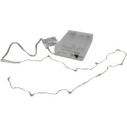 10 Micro Led a pilas luz blanca cálida