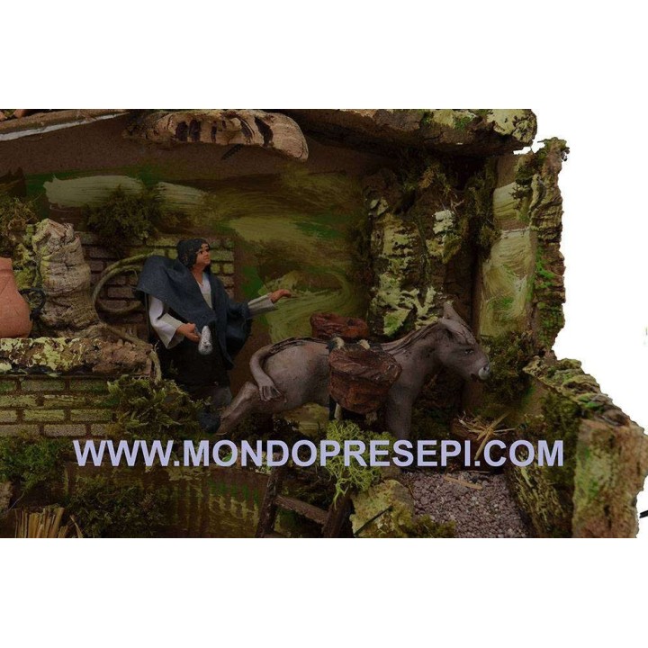 Scena presepe con 4 movimenti 11-12 cm