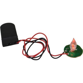 Efecto fuego pesebre a led parpadeante con llama a pilas
