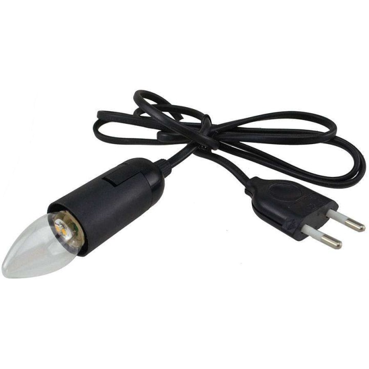 Luz LED luz cálida 2W completa con cable y enchufe