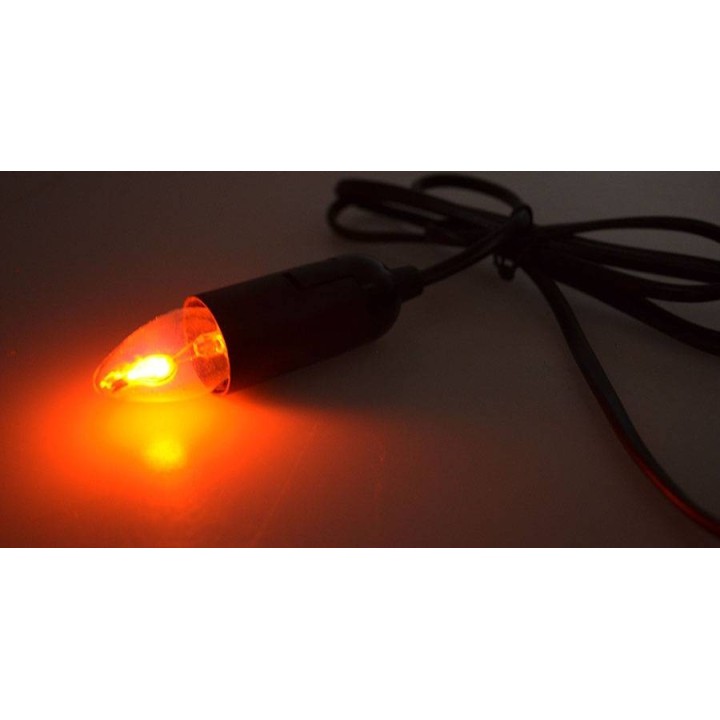 Portalámparas con cable y enchufe + lámpara fuego pesebre cm 5