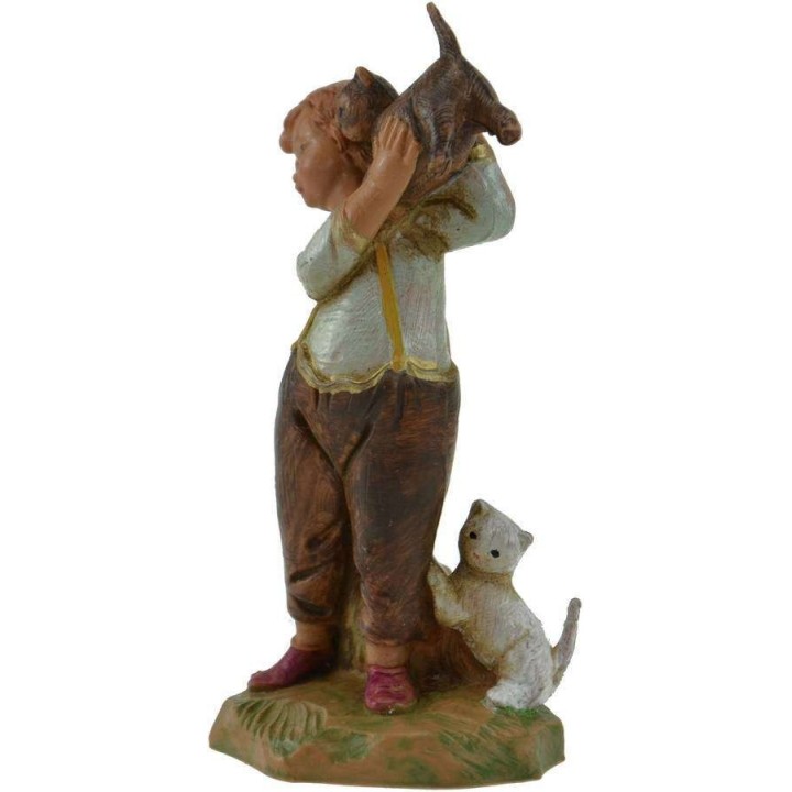 Child with cat 12 cm Fontanini
