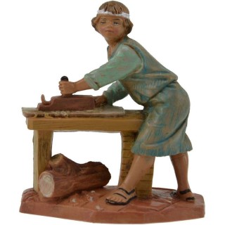 Ragazzo Falegname che pialla 12 cm Fontanini
